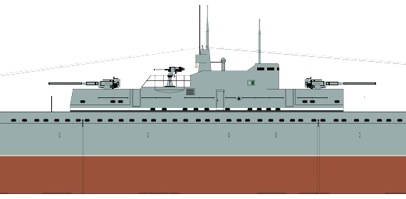 Подводная лодка СССР P1 Pravda [Submarine] - чертежи, габариты, рисунки